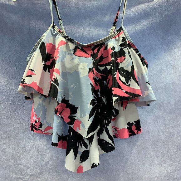 American Trend High Waisted Tankini Flounce Top NWOT - Picture 2 of 4